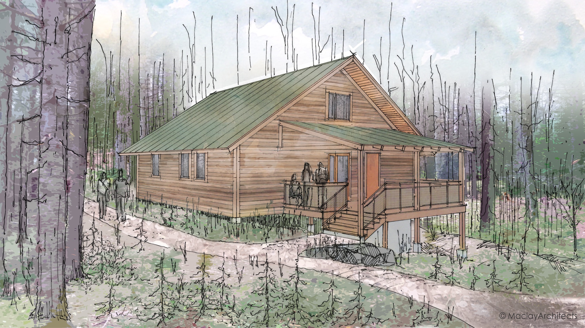 Drawing of the future cabin