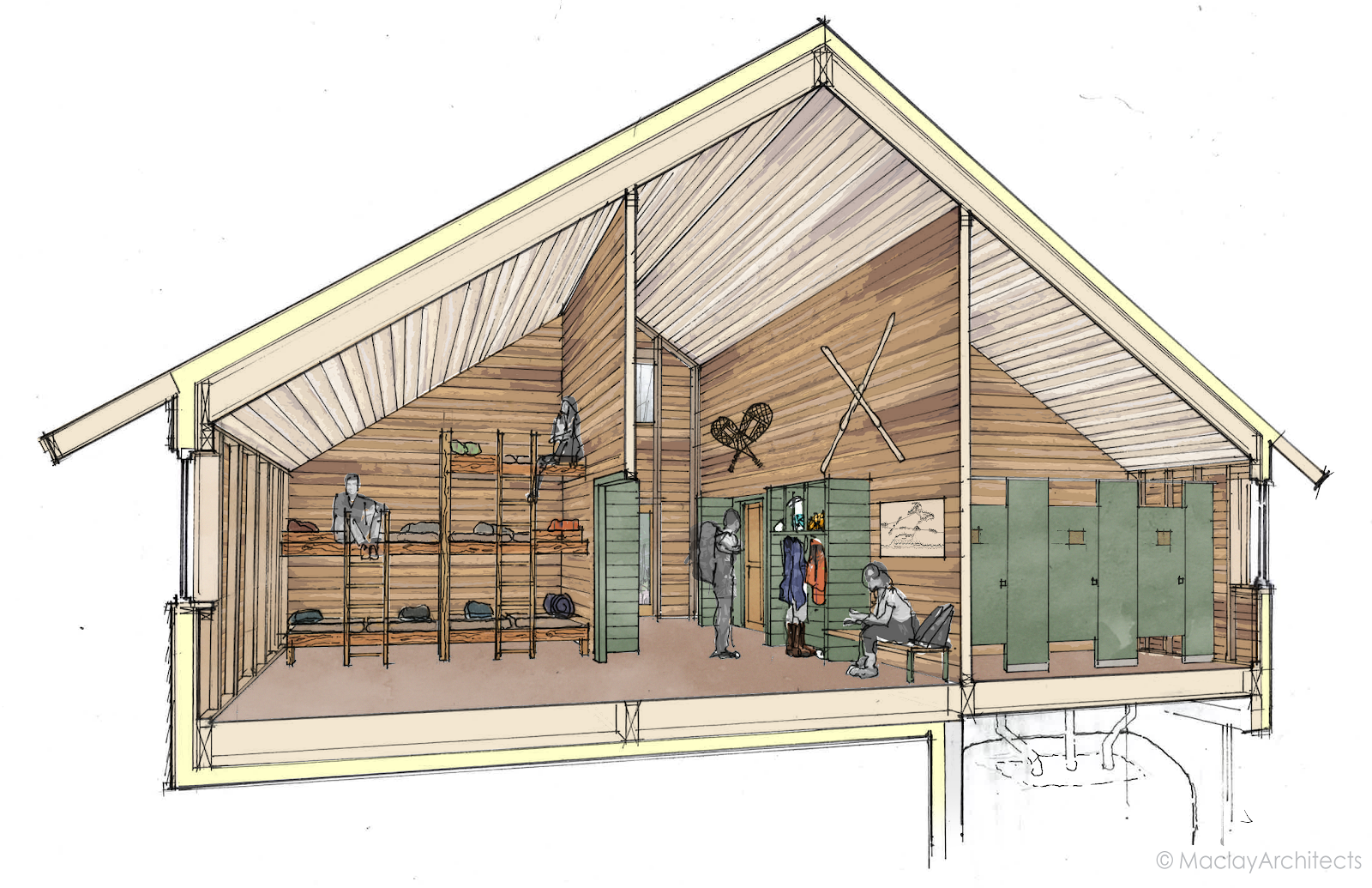 Bunkhouse cross section